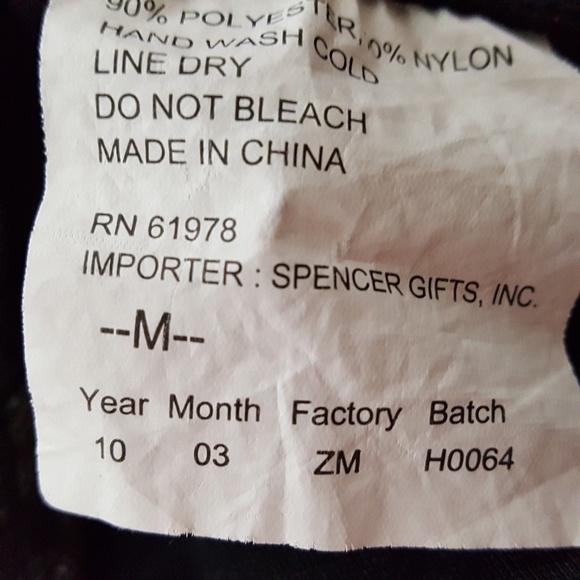 Spencer Gifts Girls Costume Dress Size Medium Red Black Skull Crossbones - Picture 6 of 6